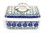 Square Butter Dish   Blue Leaves