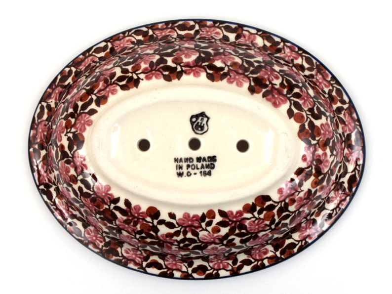 Soap Dish with Holes 14 cm (6")   Roses with Thorns