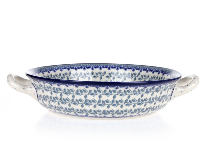 zapékací miska kulatá s uchy 21 cm   Sýkorky  UNIKÁT