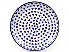 talíř mělký 25 cm   Modrá srdíčka