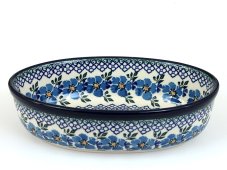 Oval Baking Dish 21 cm (8") Blue Rose