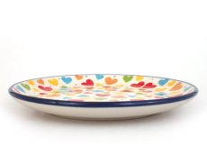 Dessertteller 16 cm Bunte Herzen UNIKAT