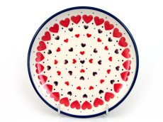 Small Dessert Plate 16 cm (6") Red Hearts