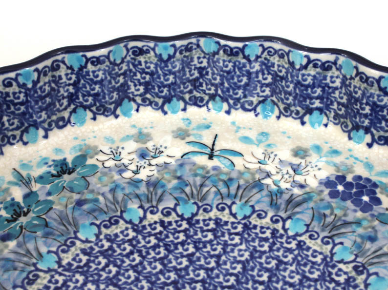 koláčová forma  28,5 cm   Modré léto  UNIKÁT