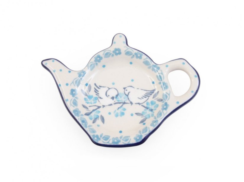 "Jug" Teabag Plate   Doves