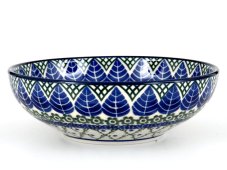 Low Bowl  17 cm (7")   Blue Leaves