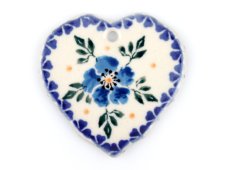 Heart Ornament   Blue Rose