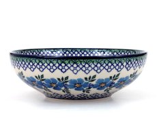 Schüssel niedrig 17 cm   Blaue Rose
