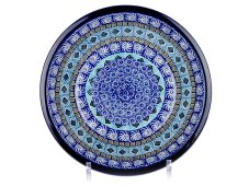 talíř hluboký 21 cm Aztécké slunce modré