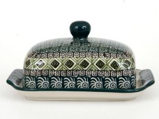 Butter Dish Aztec Sun green