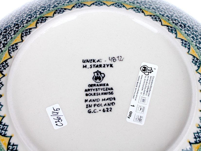 Low Bowl 27 cm (11")   Apple Blossoms UNIKAT