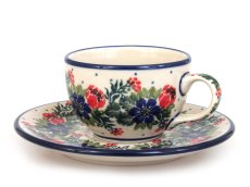Tasse mit Untertasse 0,1 l   Blumenkranz