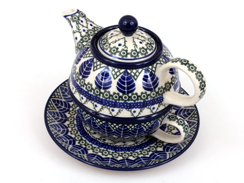 One-cup Teapot 0,6 l+0,25 l   Blue Leaves
