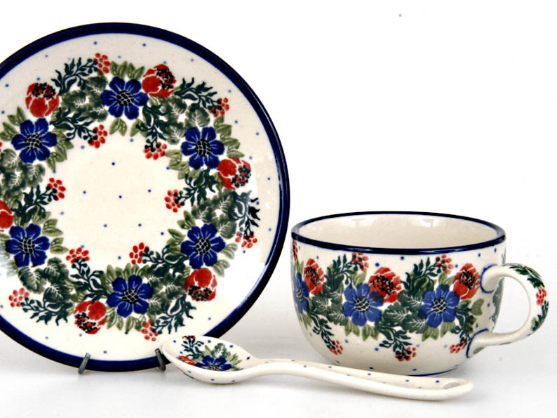 Tasse mit Untertasse 0,2 l   Blumenkranz