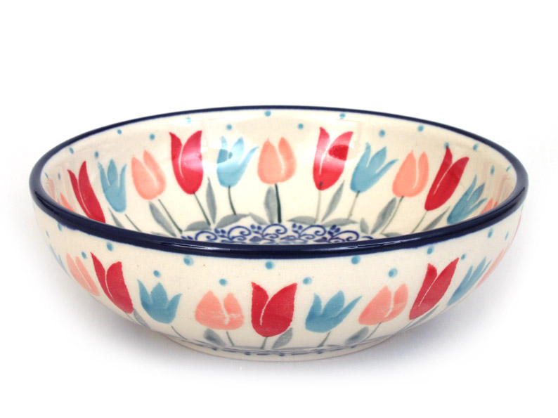 Low Bowl 13 cm (5")   Pink Tulips
