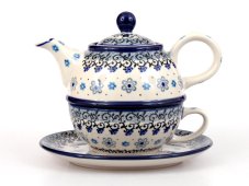 Teekanne & Tasse mit Untertasse 0,6+0,25 l   Bewölkt