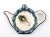 "Jug" Teabag Plate  Peacock Feather
