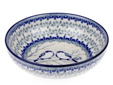 Low Bowl 17 cm (7") Titmouses in Winter UNIKAT