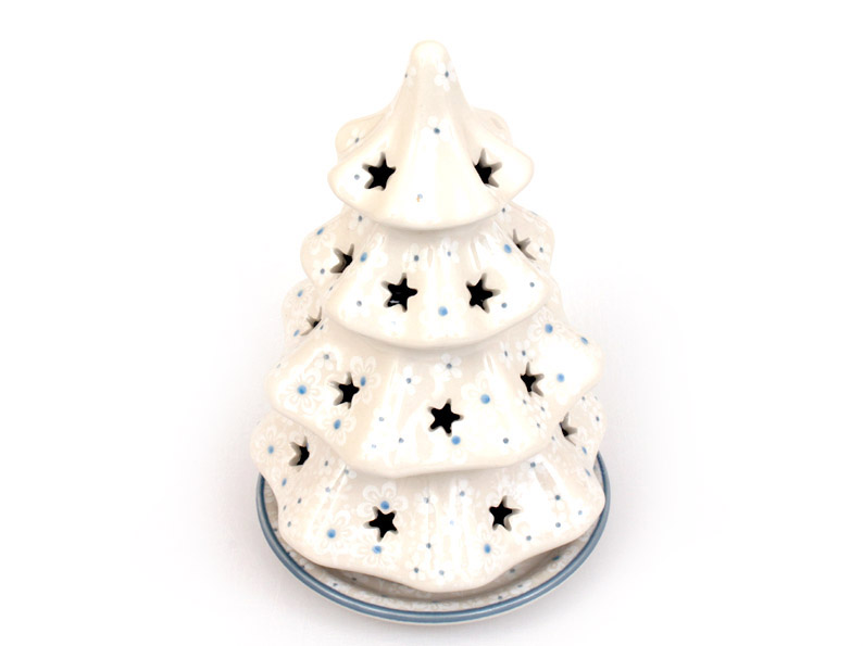 Tree Candle Holder 20 cm (8")   Snow Flowers
