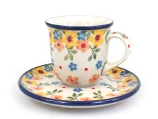 Moccatasse mit Untertasse 0,06 l Frühling