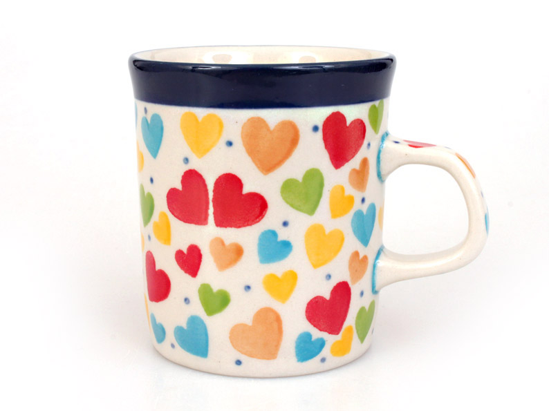 hrnek "Espresso" 0,15 l   Barevná srdce  UNIKÁT