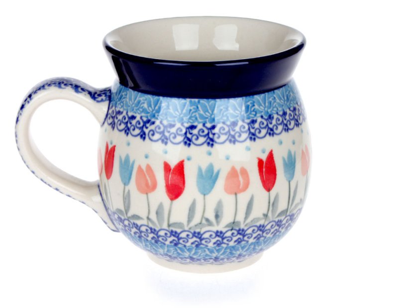 buclák velký 0,5 l   Růžové tulipány