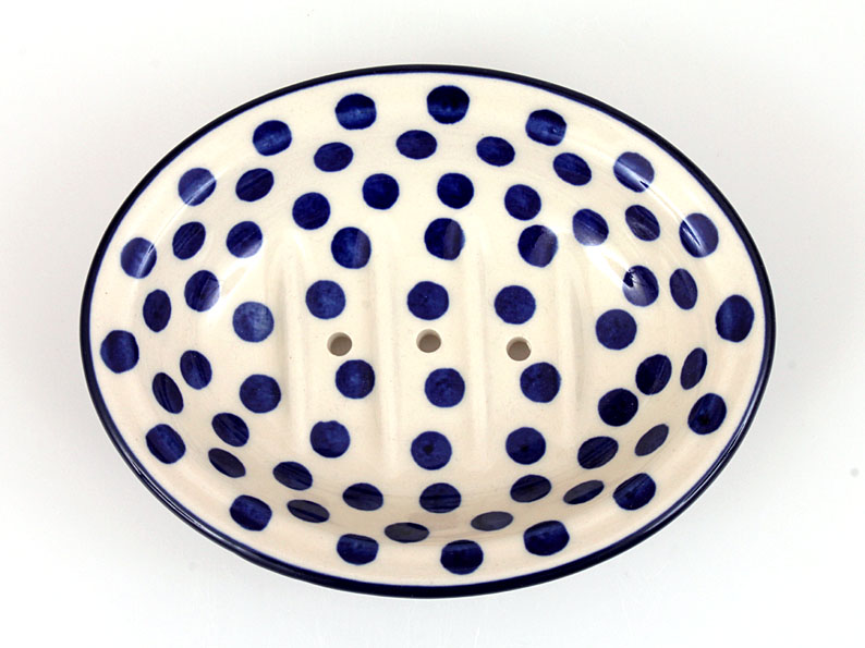 mýdelnička s otvory 14 cm   Puntíky