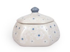 Jar with Lid 10 cm (4")   Snow Flowers