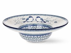 Pasta Bowl 25 cm (10")   Titmouses in Winter UNIKAT