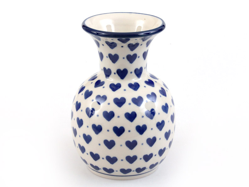 Vase 14 cm (5")   Blue Hearts