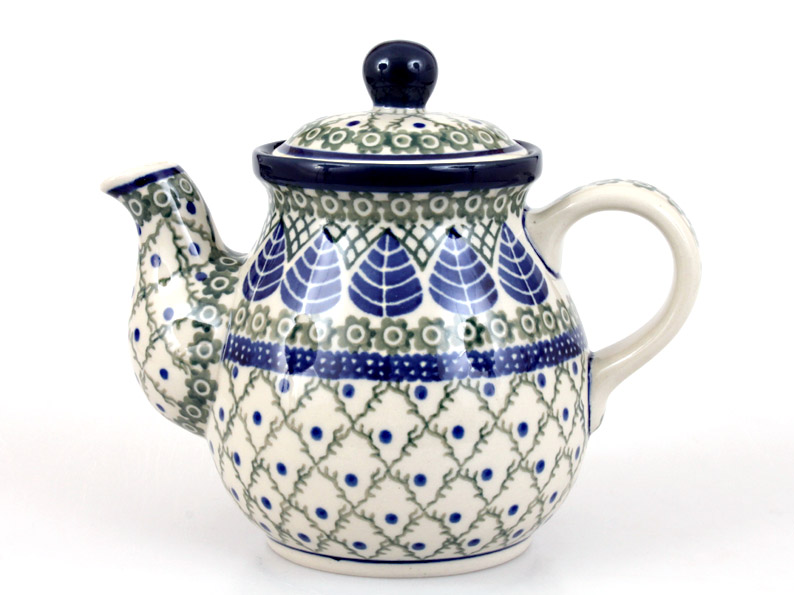 Teekanne 0,6 l   Blaue Blätter