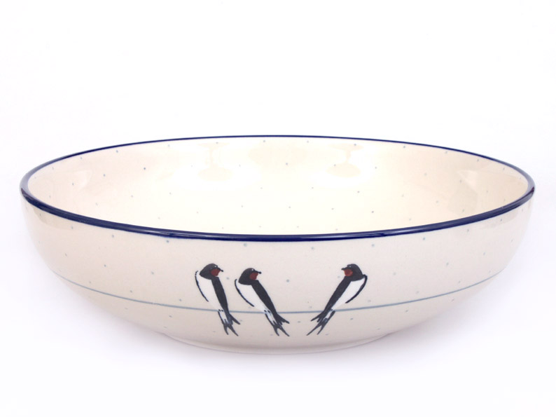 Low Bowl 27 cm (11")   Swallows UNIKAT