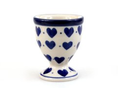 Egg Cup   Blue Hearts