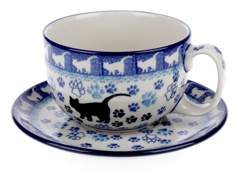 Cup with Saucer 0,35 l (13 oz)   Black Cat