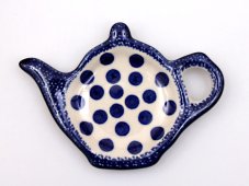 "Jug" Teabag Plate   Dots