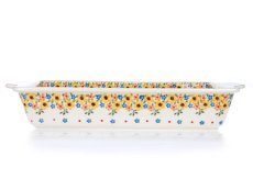 Auflaufform mit Griffe 39 cm Frühling