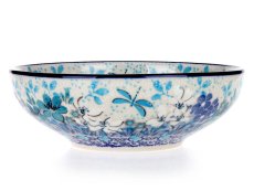 Low Bowl  17 cm (7")   Blue Summer UNIKAT