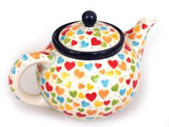 Teapot 1,2 l (40 oz)   Colorful Hearts UNIKAT