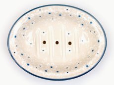 Soap Dish with Holes 14 cm (6")   Snow Flowers