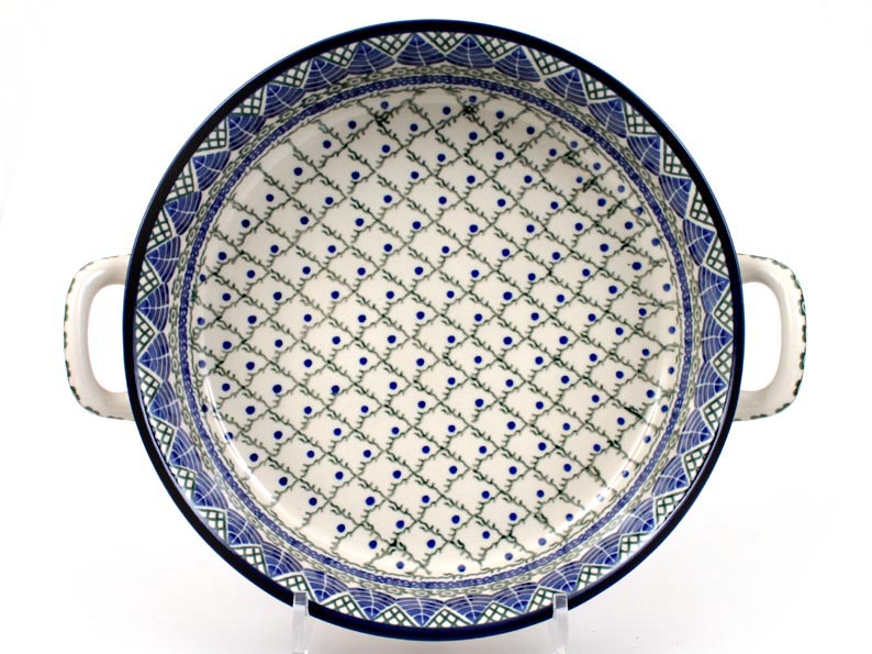 Round Baking Dish 31 cm (12")   Blue Leaves