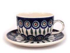 Cup with Saucer 0,2 l (7 oz)   Peacock