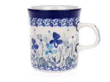 Espressobecher 0,15 l   Violen in blau UNIKAT