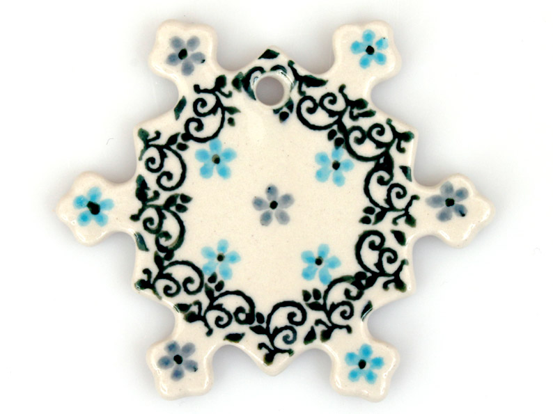 Snowflake Ornament   Turquoise