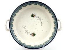 Auflaufform rund mit Henkel 31 cm  Maiglöckchen