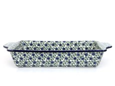 Auflaufform  mit Griffe 33 cm   Lobelia