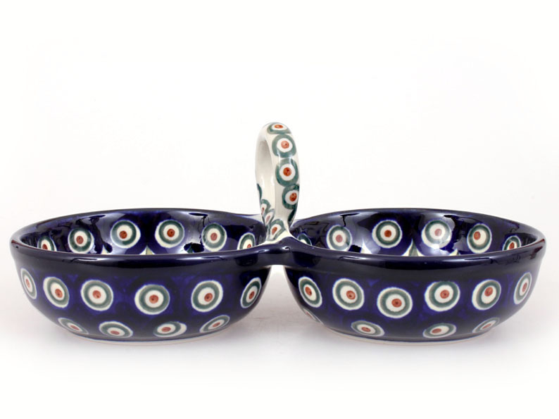 Double Bowl 25 cm   Peacock