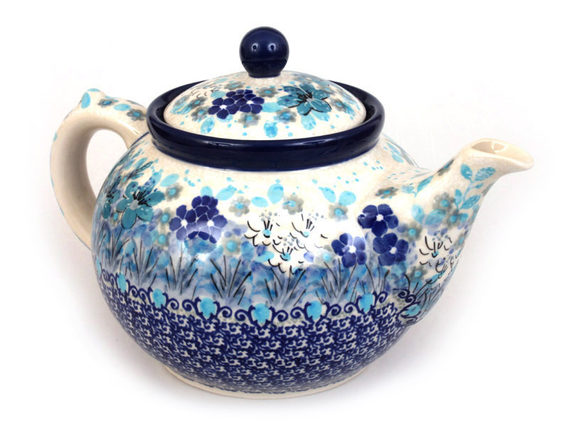Teapot 1,2 l (40 oz)   Blue Summer UNIKAT