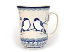 Mug ART 0,5 l (17 oz) Titmouses in Winter UNIKAT