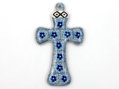 Cross 12 cm (5")   Forget-me-not