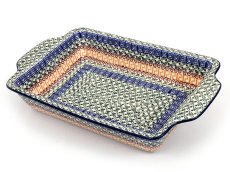 Auflaufform  mit Griffe 33 cm   Griechisch